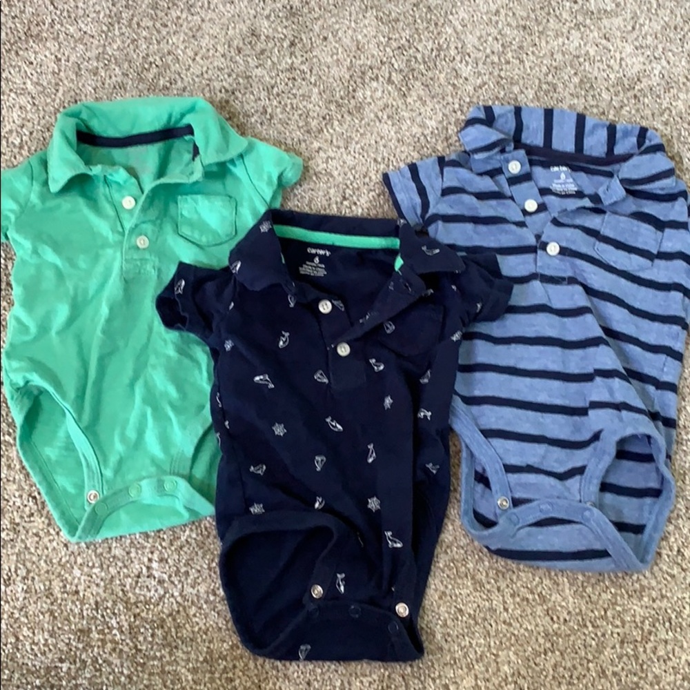 3/$20 Carter’s collared onesies (set of 3)